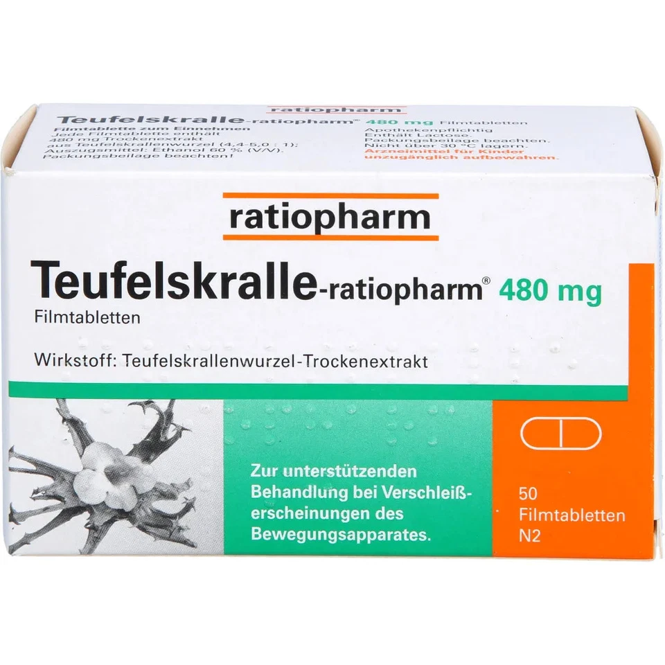 RATIOPHARM GMBH Teufelskralle-ratiopharm Filmtabletten 50St - 02940724