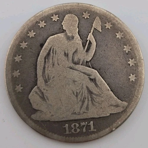1871-P Seated Liberty Half Dollar — photo from the most recent tracked eBay sale