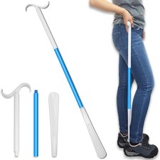35.5 Inch Long Handled Shoe Horn, Dressing Stick, Sock Remover Aid Helper - Vers