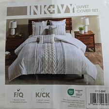 NIP: Ink  Ivy Imani 3pc Duvet Cover Set - Ivory - Full/Queen