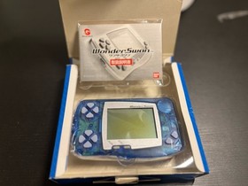 WonderSwan Console Skeleton Blue CIB Complete Free Game US SELLER