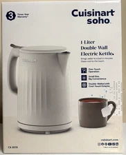 Cuisinart Soho 1-Liter Double-Wall Electric Kettle with Cord Storage One Touch 
