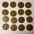 Lot of 16 1919-1956 P/D/S Lincoln Wheat Cent Laminated Planchet Mint Errors #5