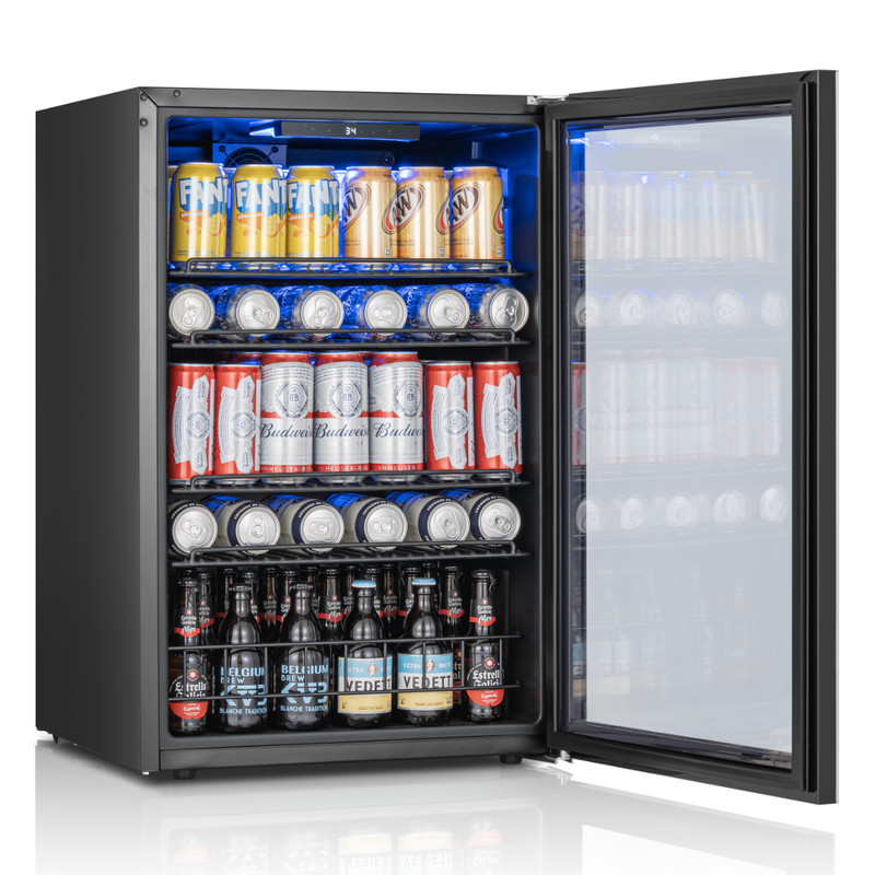 Ca'Lefort 165 Cans Beverage Drink Cooler Soda Refrigerator 34°F-54°F Home/Bar