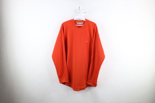Vintage Nike Mens Large Travis Scott Mini Swoosh Knit Long Sleeve T-Shirt Orange - Picture 1 of 10