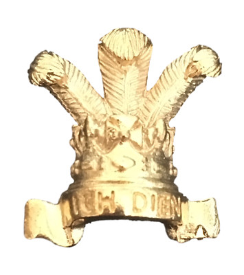 Prince of Wales drei Federn vergoldet Pin Anstecker WA WFGPIN