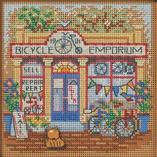 Bicycle Emporium Cross Stitch Kit Mill Hill 2024 Buttons  Beads Spring MH142412