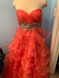 sunset orange prom dresses