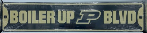 LETRERO DE CALLE DE METAL DE LA UNIVERSIDAD PURDUE 24"" X 5"" CALDERAS CALDERA BLVD ROAD ST - Imagen 5 de 5