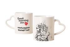 Tazza Norvegese Con Gatto Buongiorno Cuore. Art-Dog