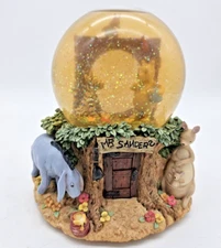 1963 Disney Winnie The Pooh Musical Snow Globe and Mini Picture Frame VTG RARE