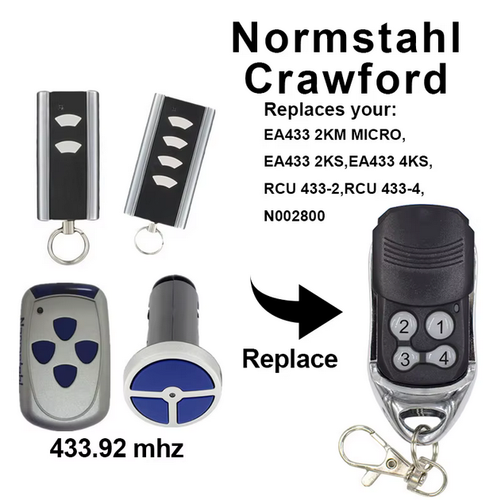 Normstahl GARAGE DOOR GATE REMOTE CONTROL KEY FOB TRANSMITTER rolling code 433 - Picture 20 of 24