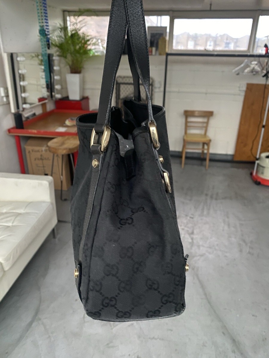 Gucci Black Original GG Canvas Abbey Tote | eBay UK