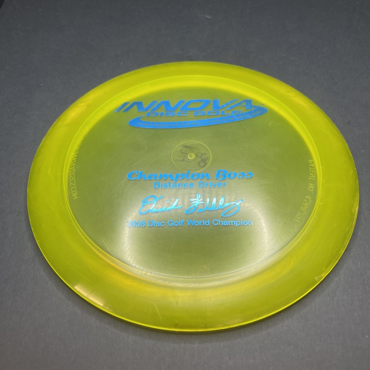 Innova David Feldberg 2008 Champion Boss Patent # Pre Flight