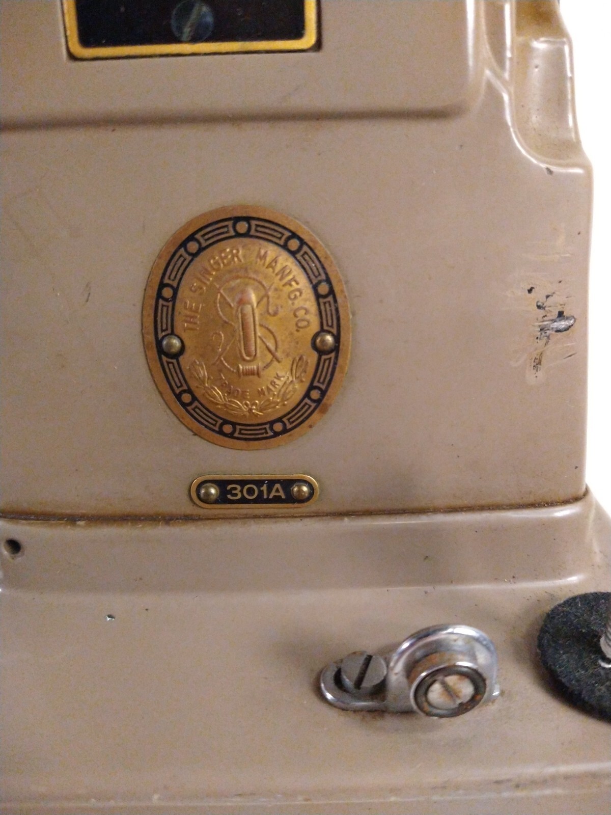 Vintage Singer Model 301A Slant Sewing Machine & Power Cord Pedal Works! eBay