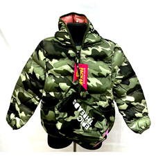 NWT Epic Threads Girls Packable Hooded Jacket w/Bag Camo/Pink Lining Sz 6