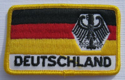 Deutschland Germany Adler Eagle Flagge Aufnäher Patch 5 x 8 cm NEU (Sparpreis)