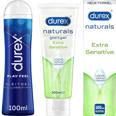 Durex Ausprobier-Set mit Naturals Gleitgel Extra Sensitiv 100ml & Play Feel Glei