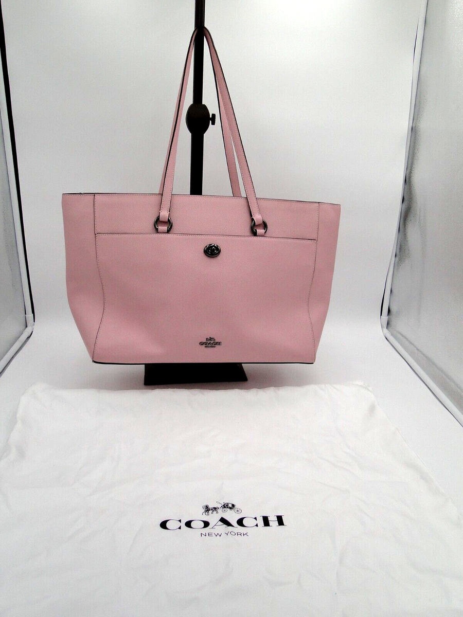 COACH Cross Grain Leather Large Folio Tote Travel Luggage Business