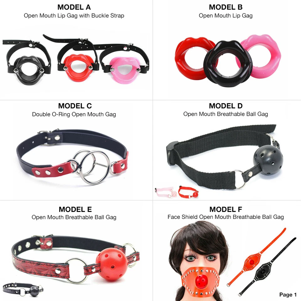 Mordaza de bola boca abierta bondage y junta tórica juguetes de sujeción oral para parejas juego de rol Foto 2 de 3
