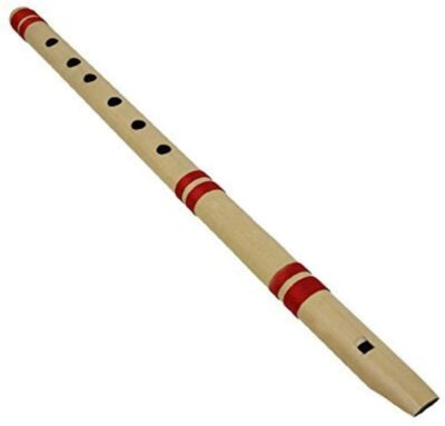 C-SCALE Traditional Indian wood Bamboo straight Flute Bansuri 6+1 HOLE [13 INCH]