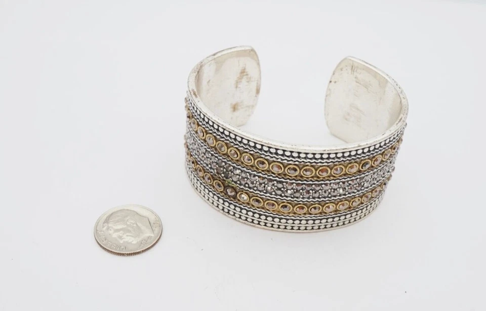 Lindo Bracelete Lucky Brand Cristal Tom Prata 6,5" - Imagem 4 de 4