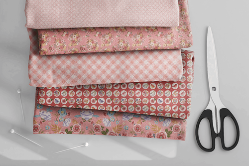 Nature Sings Pink Dorothy Check 24117 Fabric Poppie Cotton by the Half Yard - Picture 4 of 6