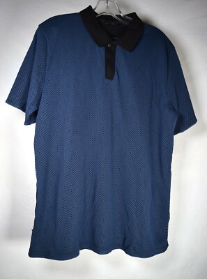 Puma Hussein Chalayan Mens Polo Mesh Blue Shirt SS XL | eBay