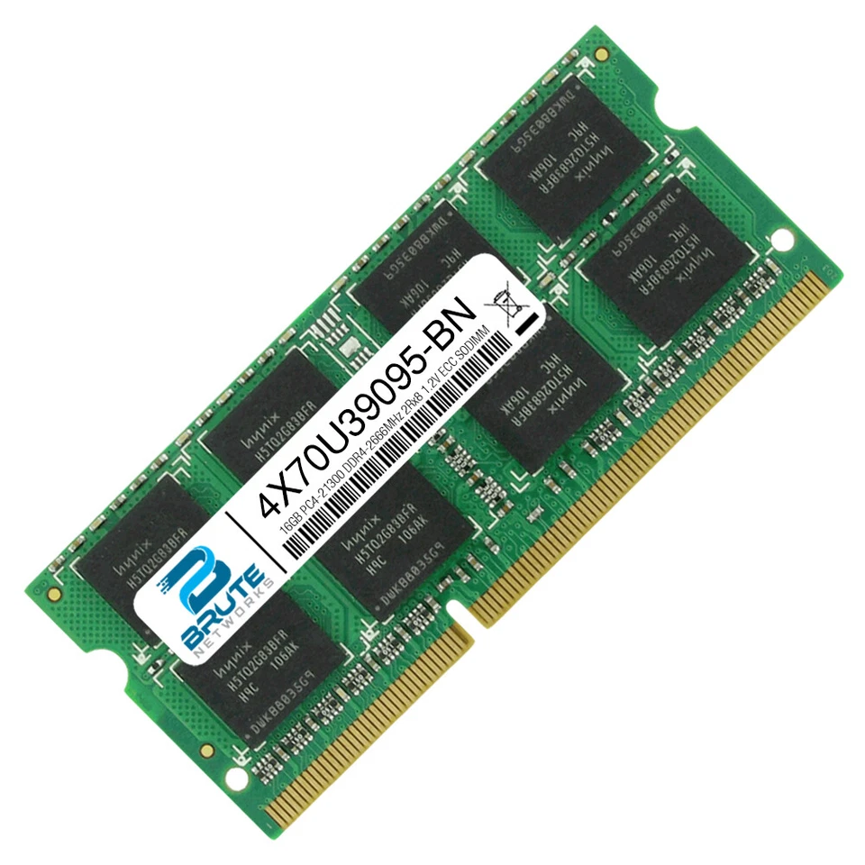 4X70U39095 - Lenovo Compatible 16GB PC4-21300 DDR4-2666MHz 2Rx8 1.2V ECC SODIMM - Image 2 of 3