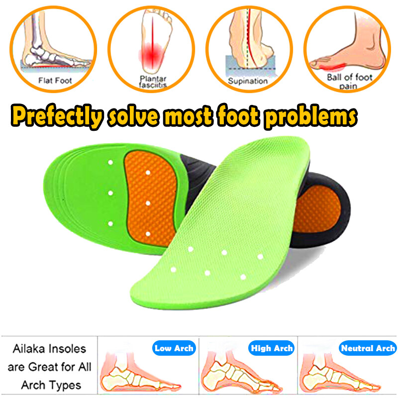 Orthotic Shoe Insoles Inserts Flat Feet High Arch Support Plantar