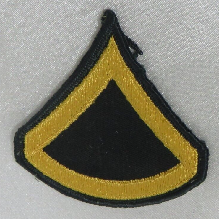Private First-Class E-3 Army Military Patch set of 2 Chevron Green ...