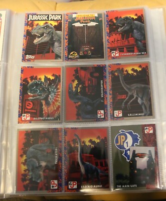 JURASSIC PARK RARE 1993 TOPPS ENGLISH VERSION SET 88 TRADING CARDS + 11 STICKER