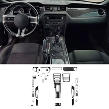 48Pcs Real Carbon Fiber Kits Full Interior Trim Cover For Ford Mustang 2009-20mn