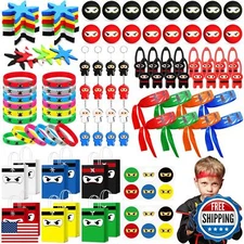 Resholder 16 Guests 128 Pcs Ninja Party Favors Include Ninja Paper Bags Bounc