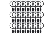 36 Pack Curtain Rings with Clips, Drapery Clips with Rings, Hangers Drapes Rings