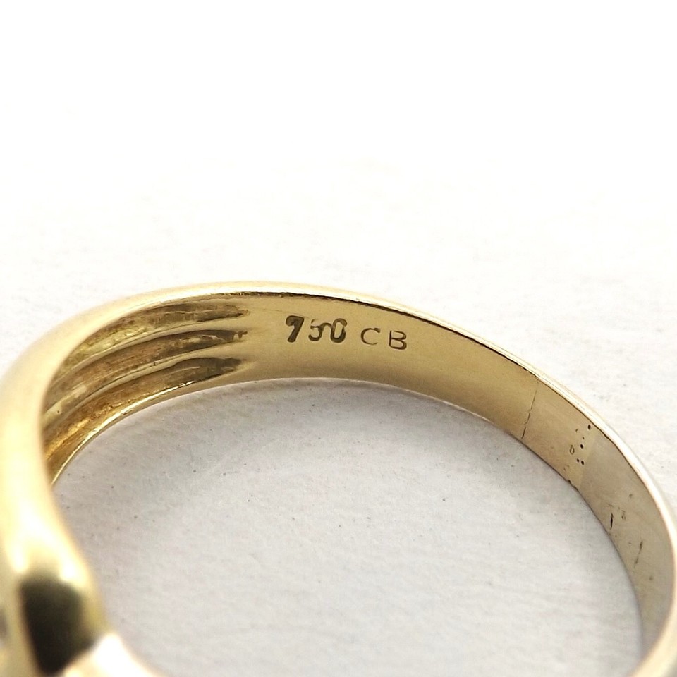 18k Gold Safety Pins Paper Clips Ring Wedding Band Italy 750 Two Tone ...
