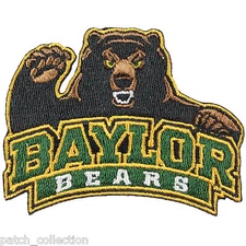 Baylor Bears Primary Logo Embroidery Iron On Patch Hat Football Green NCAA