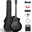 41" Full Size Cutaway Acoustic Electric Guitar Kit with EQ & Amp for Beginner