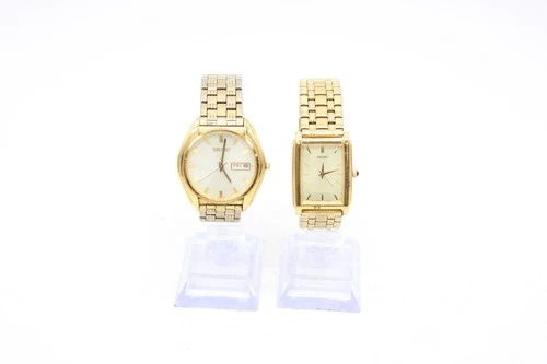 F x 2 Seiko Quartz Gents Wristwatches Inc V743-8069, V701-5E49. Working