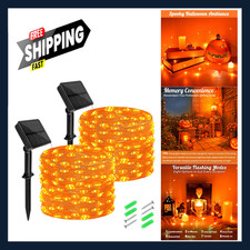 Outdoor Halloween String Lights Waterproof Solar Fairy Lights 16.4ft 50LED 8
