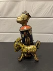 RARE! VINTAGE TIN WIND UP TOY - MARX BRANDED "POPEYE & POLLY & DONKEY