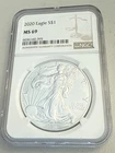 2020 $1 American Silver Eagle NGC MS69 Brown Label
