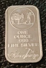 Silvertowne 1 oz .999 Fine Silver Bar, 1 Troy oz Silver, Bar Shape, Bullion