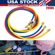 29986 Plus II 72" Hose 1/4" Compact Ball Valve for End Refrigerant Charging Hose