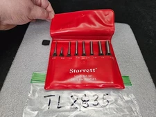 STARRETT #S565 8 PC DRIVE PIN PUNCHES SET W/CASE USA (TL2835)
