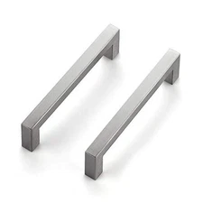  Pack 5 Inch Kitchen Square Cabinet Handles Satin Nickel 5 Inch Hole Center 10