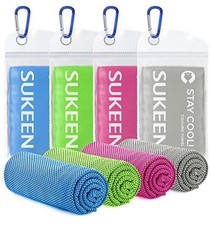 4pack Cooling Towel 40"x12" Neck / Face Soft Breathable Sports Random Colors