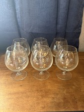 Set of 6 Large Martell Cognac Brandy Glasses