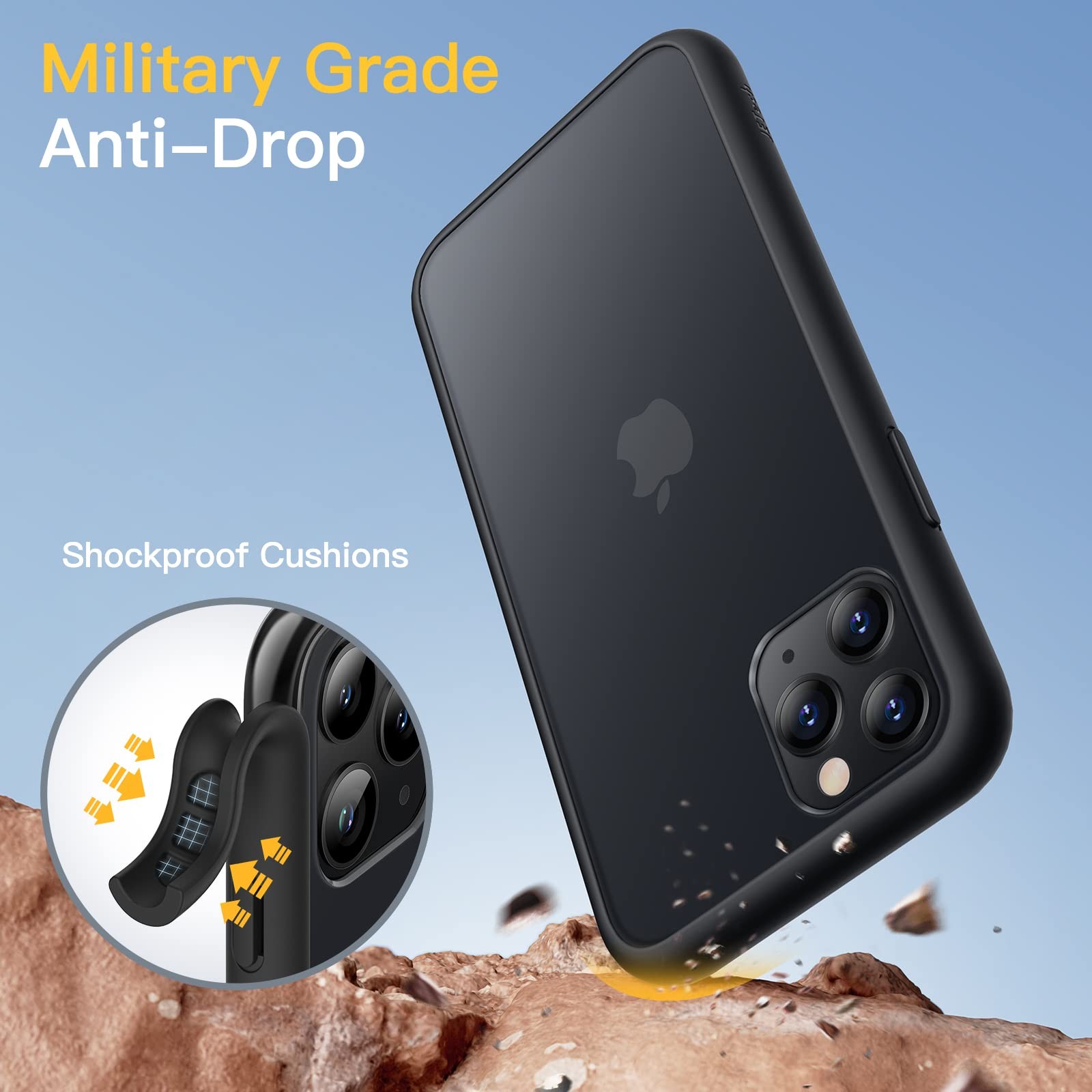 Coque antichoc pour iPhone 11 Pro protection militaire mate - 3