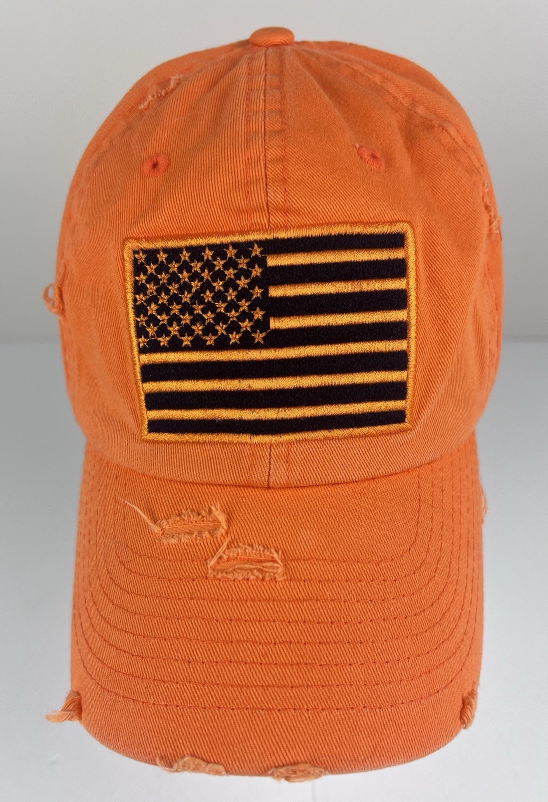 KBETHOS Orange American USA Flag Vintage Cotton Distressed B
